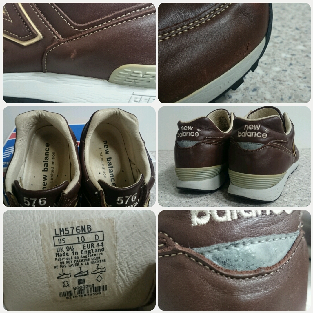 廃盤 希少NEW BALANCE 576スニーカー&frasl;イングランド製◎英国製 28cm　UK製　廃盤　限定モデル　オールレザー　ニューバランス　【LM576　NB】　　　　　　996　997　998　1300　1400　1500　1700