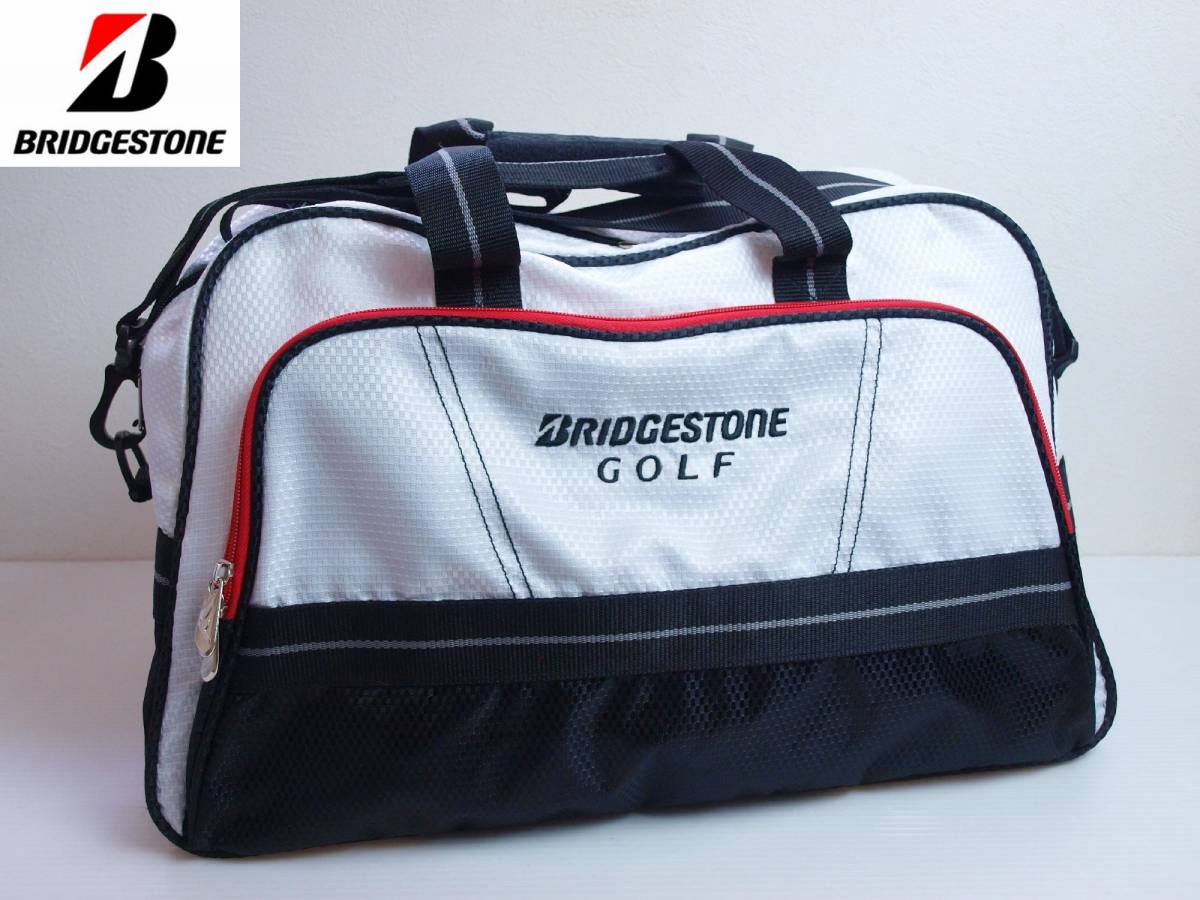 ブリヂストン BRIDGESTONE ボストンバッグ 2WAY ホワイト/ブラック 美