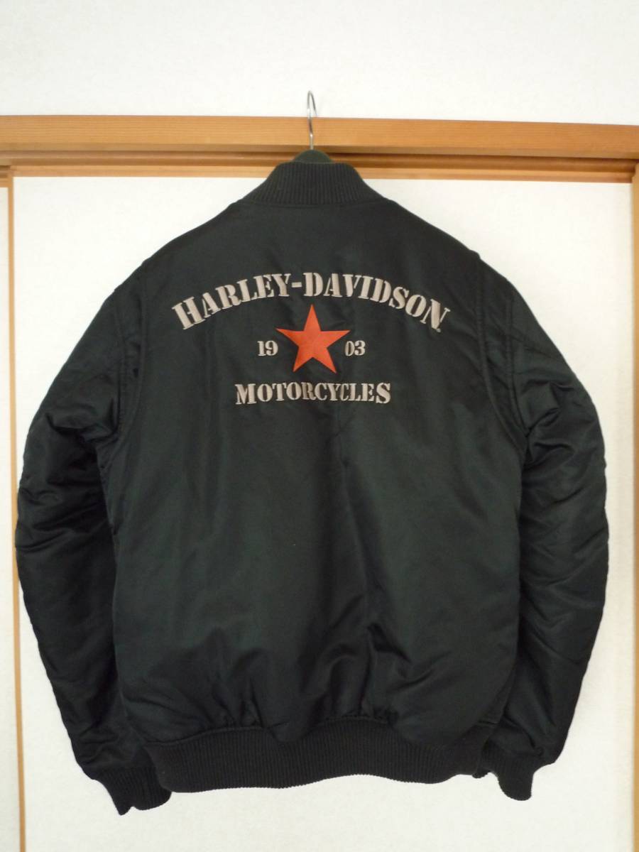 中古】ハーレーダビットソン純正 リバーシブル ナイロンフライト 