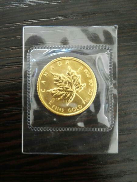 ★純金 K24★新品★透明ラミネートパック未開封③★ カナダ メイプルリーフ金貨 1/4オンス