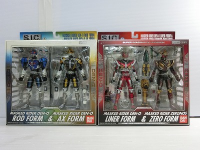 未開封 SIC 仮面ライダー電王 ロッドフォーム&アックスフォーム.ライナーフォーム&ゼロノス ゼロフォーム /フィギュア