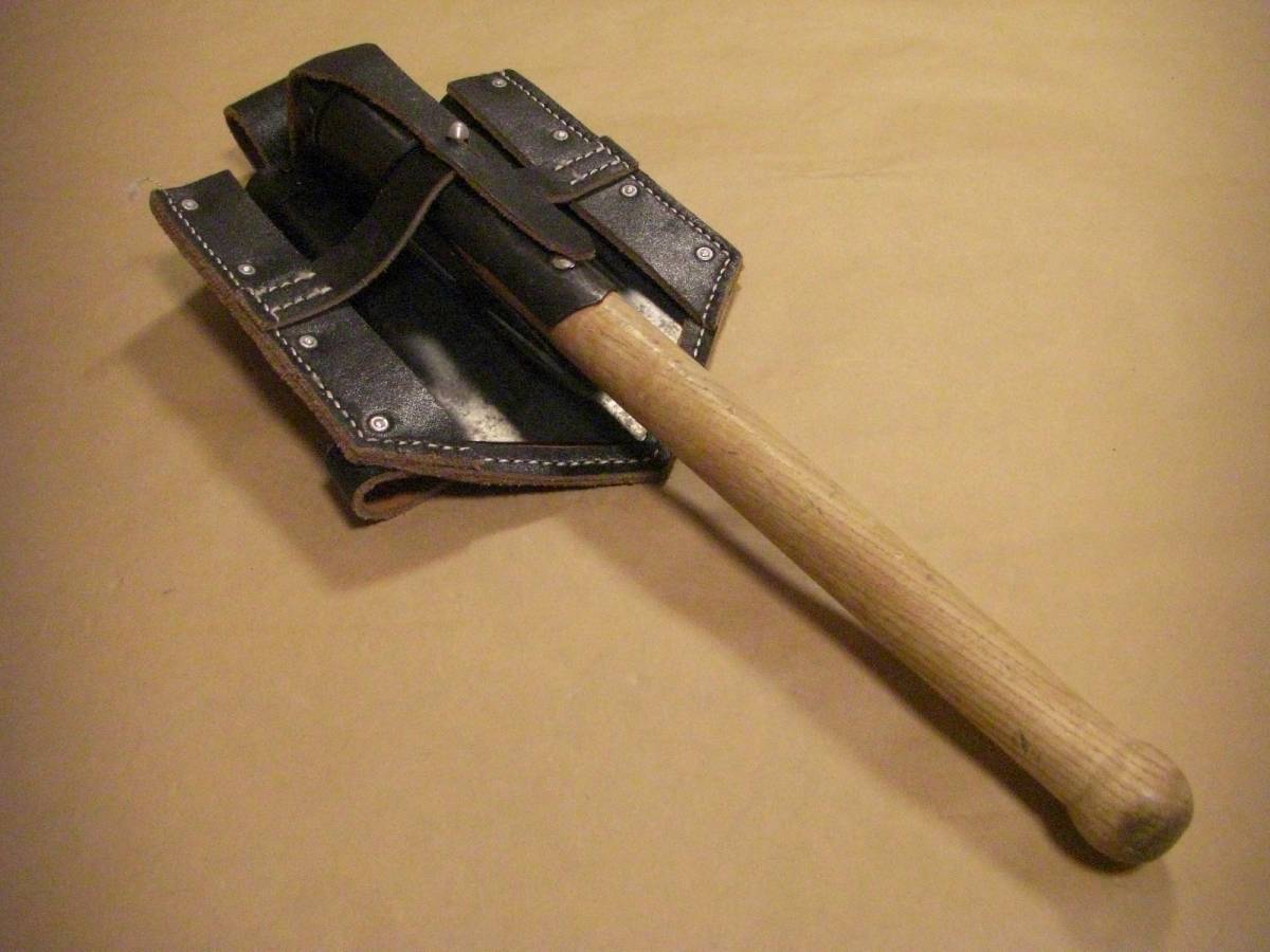 WW2 ドイツ軍 スコップ 折り畳み エンピ ケース付 レプリカ SS 国防軍 装備 中古