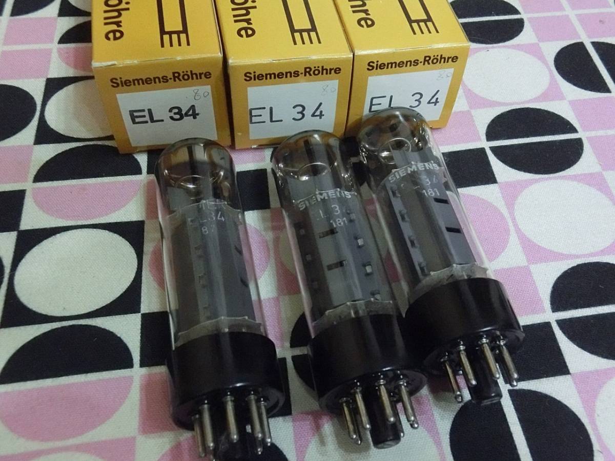 Siemens EL34 真空管 3本セット 新品]SIEMENS EL34 真空管 3本 Siemens EL34 真空管 【公式通販】