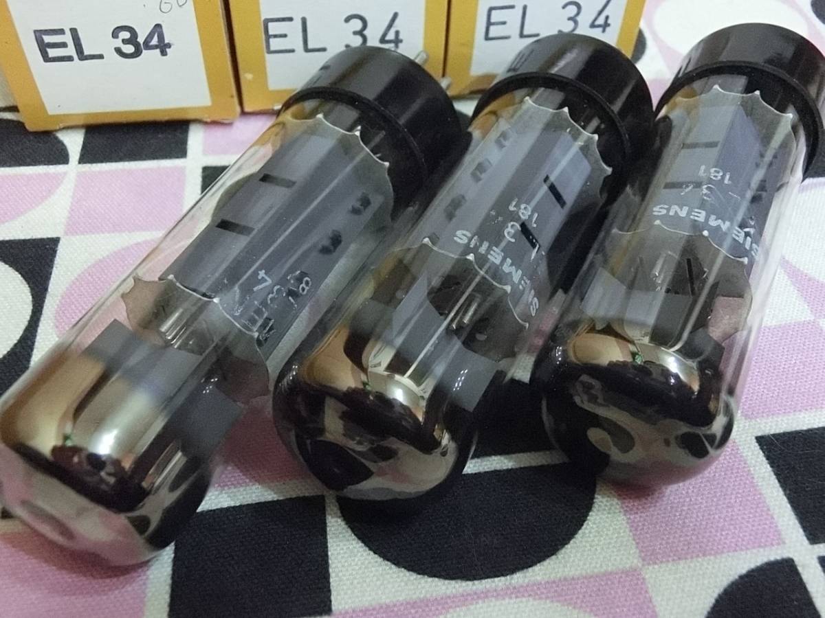 新品]SIEMENS EL34 真空管 3本 Siemens EL34 真空管 【公式通販】