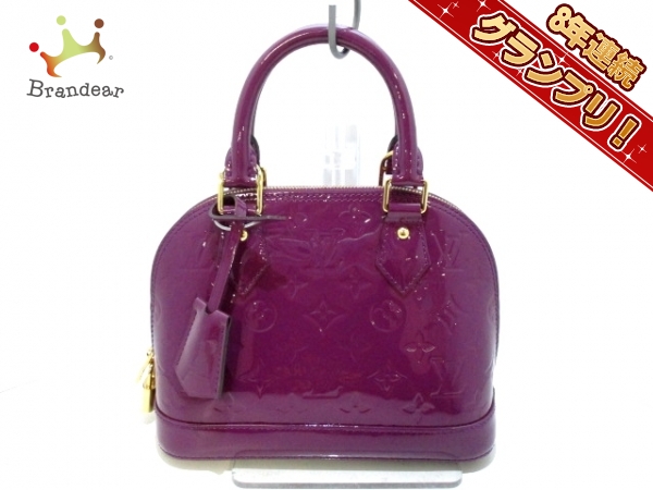 ルイヴィトン LOUIS VUITTON バッグ ハンドバッグ パテントレザー（モノグラムの型押し） マゼンタ M50565 アルマBB SN1114 ヴェルニ