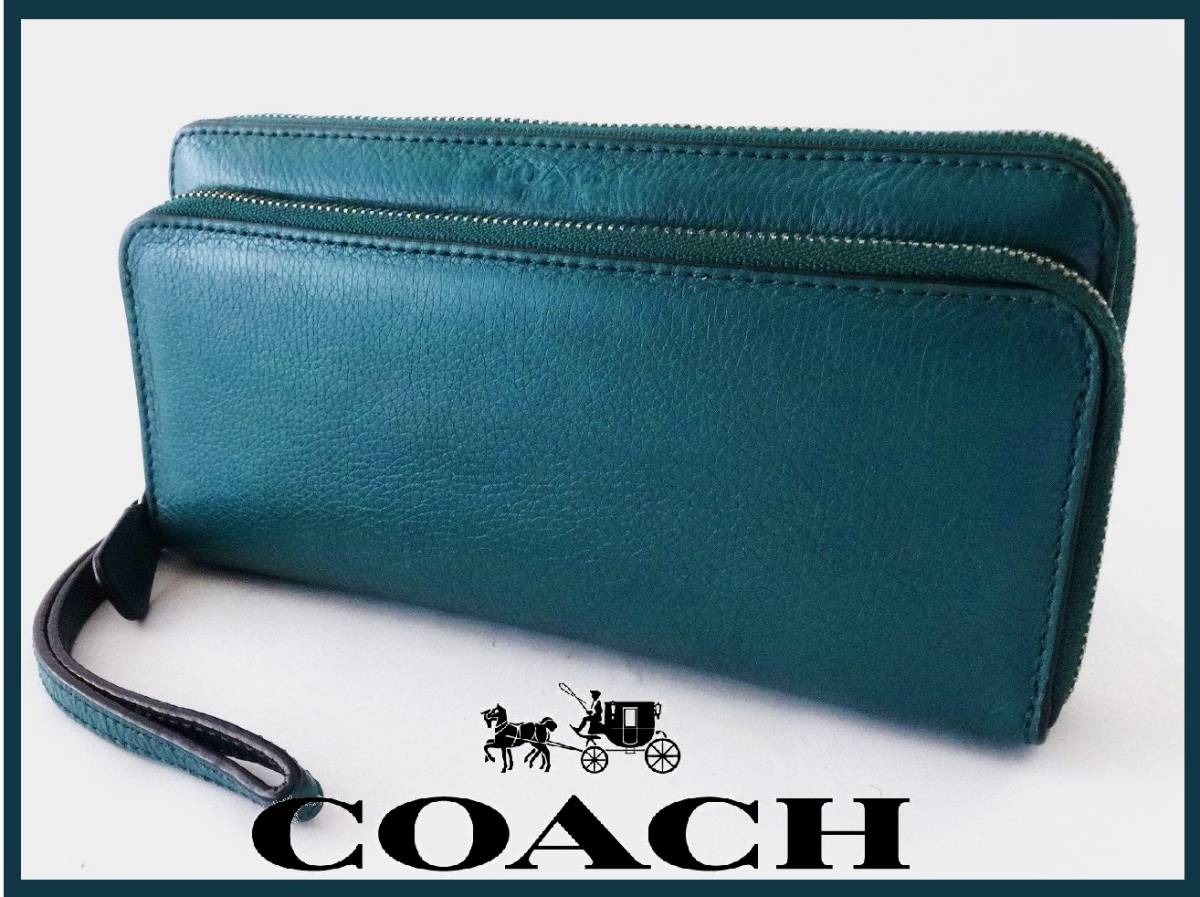 長財布 コーチ COACH 財布 ロゴ COACHコーチ ぺブルドレザー リスト 