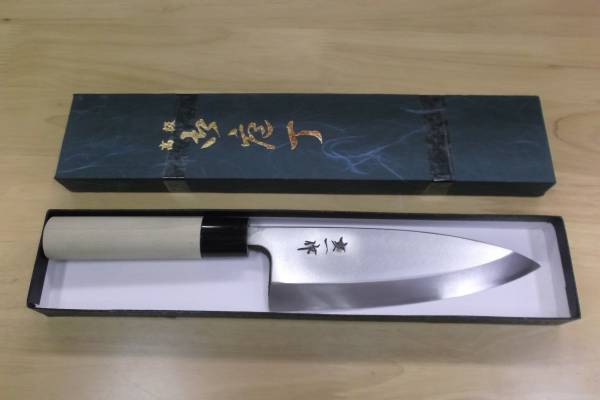 即決【新品】 出刃包丁 亥一作　刃渡り180mm　全長330mm