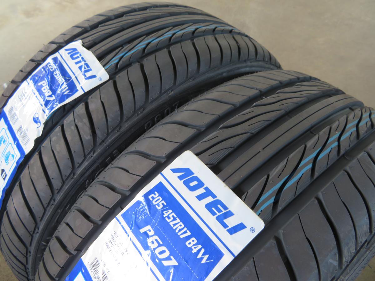 未使用！2016年製！ラベル付き！シュンタイ Aoteli オーテリー P607 205/45R17 ラジアルタイヤ 2本 売切り Z1374