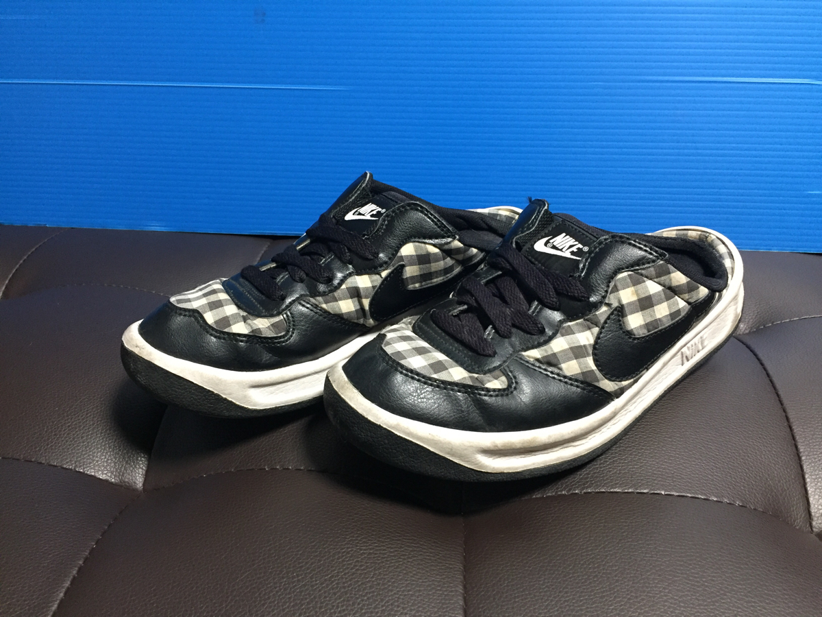 希少モデル チェック柄 ナイキ クロッグ スニーカー A83 日本サイズ 24センチ