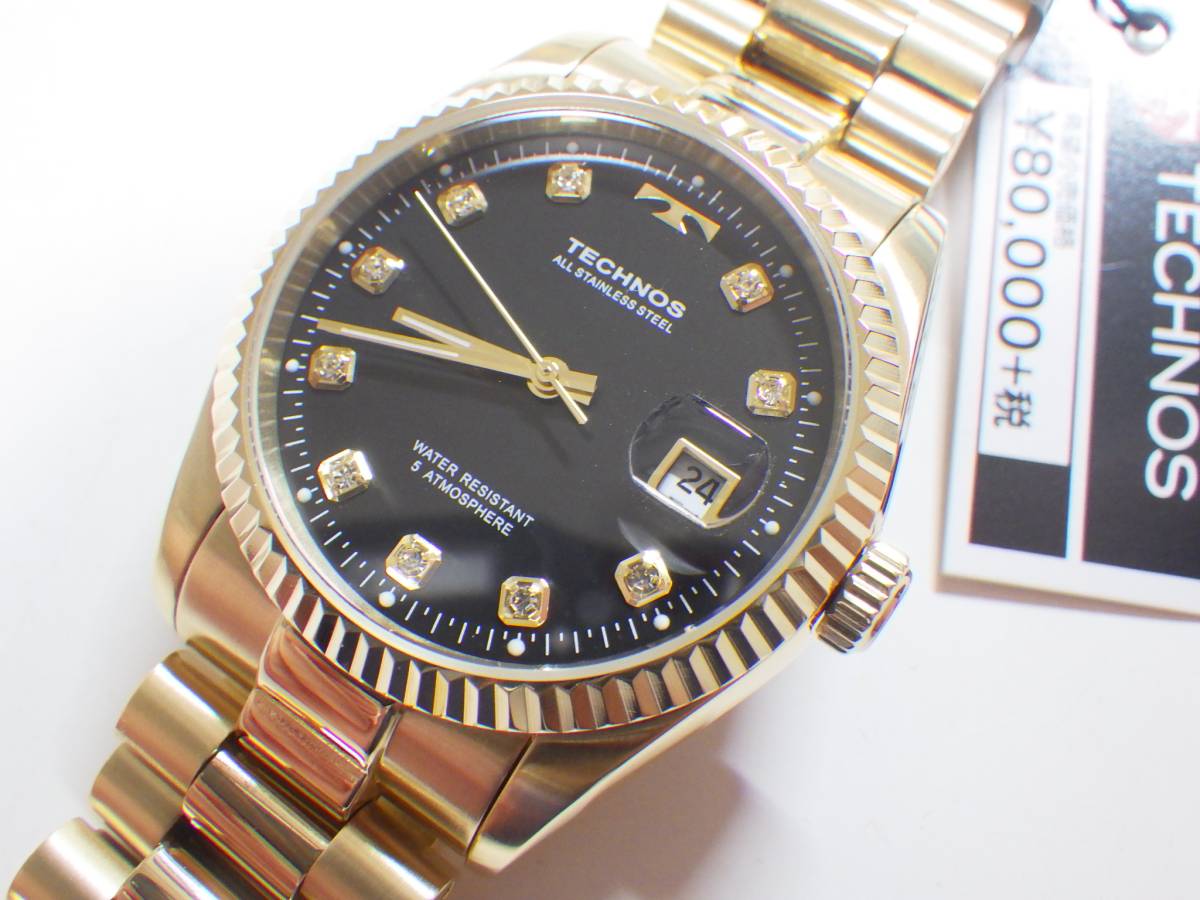 TECHNOSテクノス メンズクオーツ腕時計 T9402GB　@323