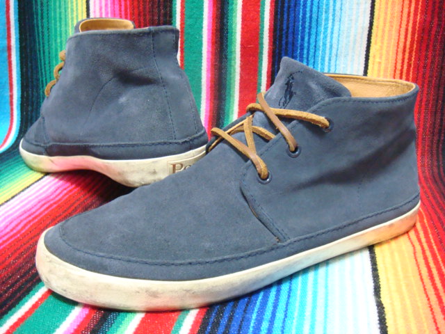 本革■POLO■ポロラルフローレン■US10■28cm■スウェード素材■ブーツ■靴■S647■