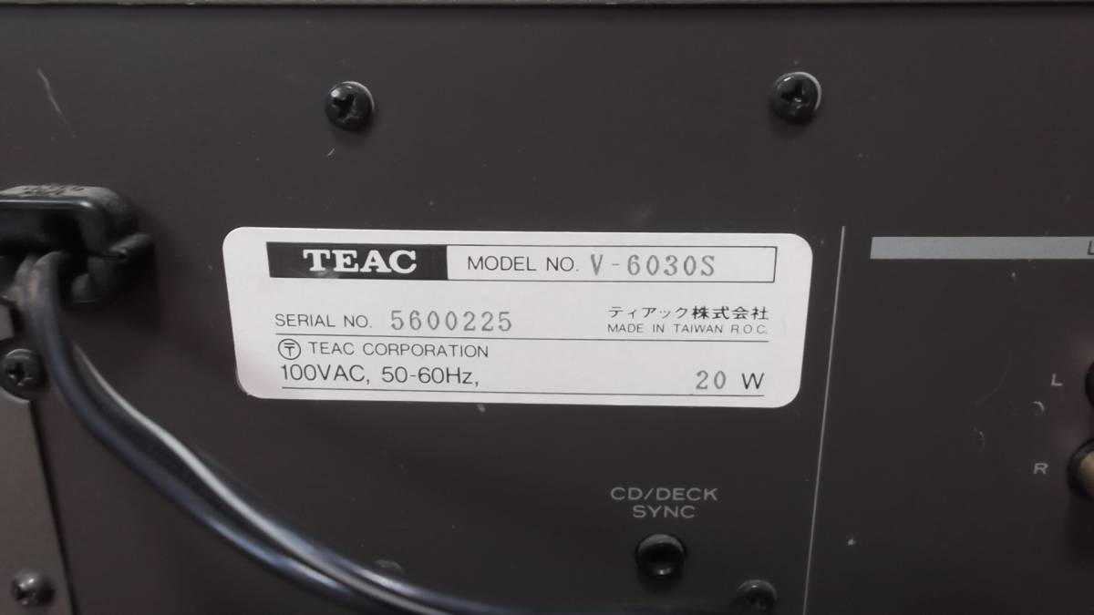 TEAC ティアック ステレオカセットデッキ V-6030S TEAC TEAC ティアック ステレオカセットデッキ V-6030S TEAC