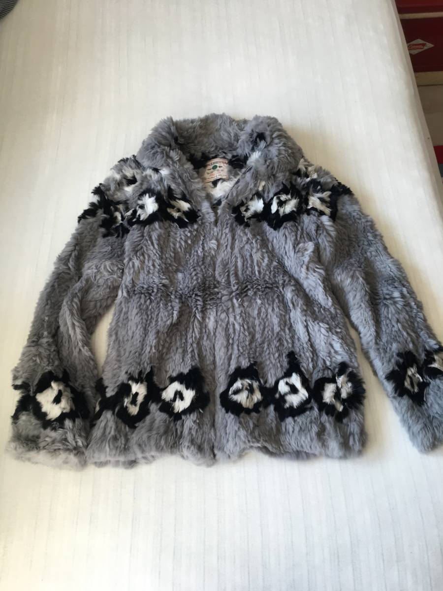 格安出品1円！高級毛皮ラビットファー100パーセント コート ジャケット 