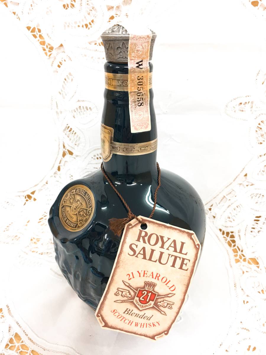 【古酒】青 陶器ボトル ロイヤルサルート 21年 スコッチウイスキー シーバス CHIVAS ROYAL SALUTE SCOTCH WHISKY CHIVAS 700ml 40% 未開栓
