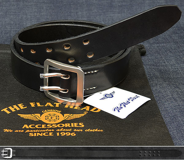 フラットヘッド 新品 レザーベルト W30 即決 #わ4443_OB-002●2