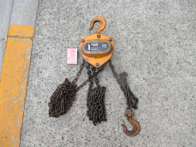 ｌ489★キトー　チェーンブロック　1ｔｏｎ