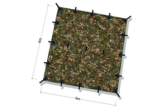 送料0円 DDタープ 4×4 マルチカモ DD TARP タープ 4x4 ブッシュ