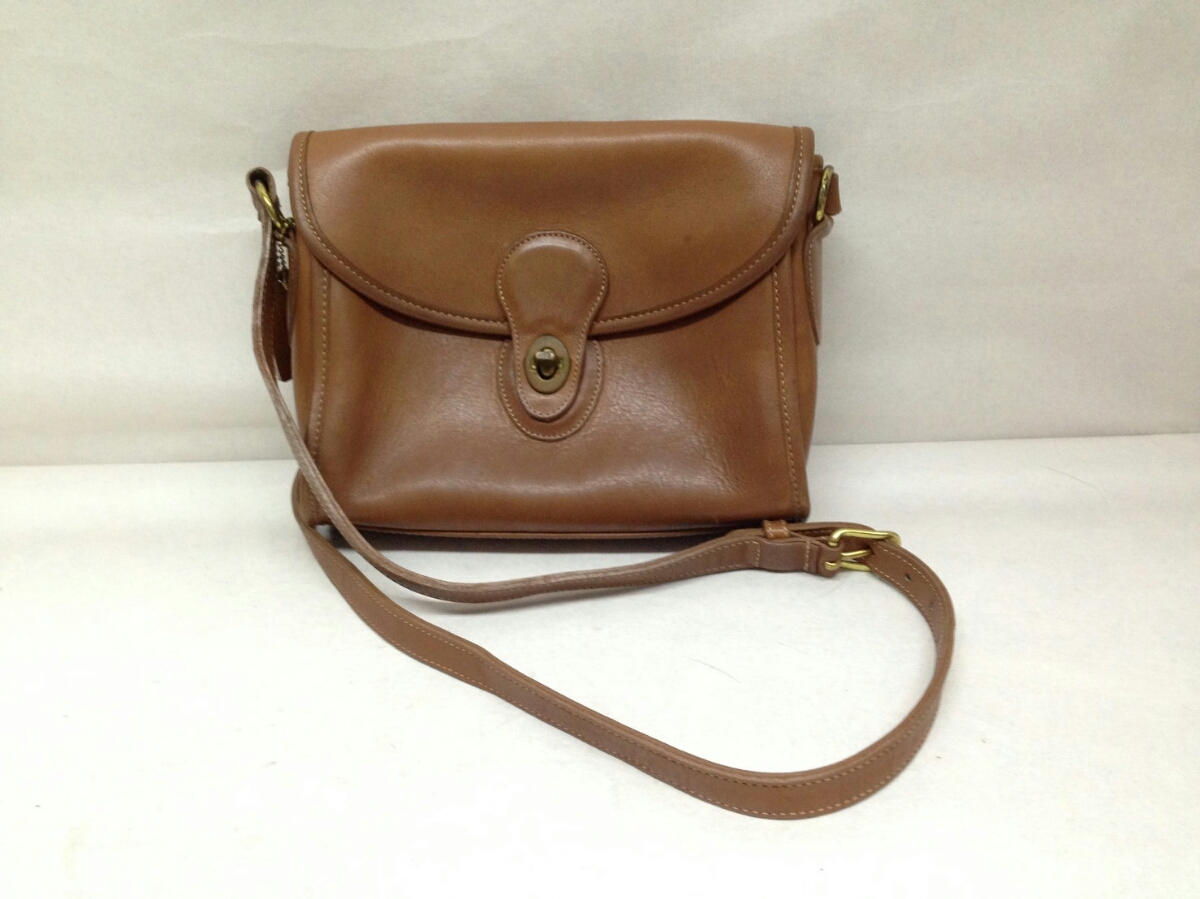 USA製 COACH オールドコーチ オールレザー ショルダーバッグ 茶色 