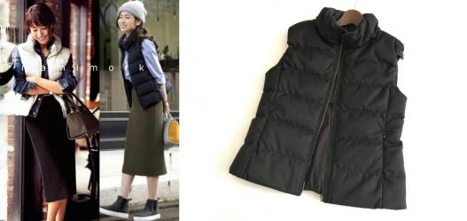 豊富な，限定セール ■PLSTプラステ■ウールライク素材リバーシブル2WAY ダウンベスト新品黒M