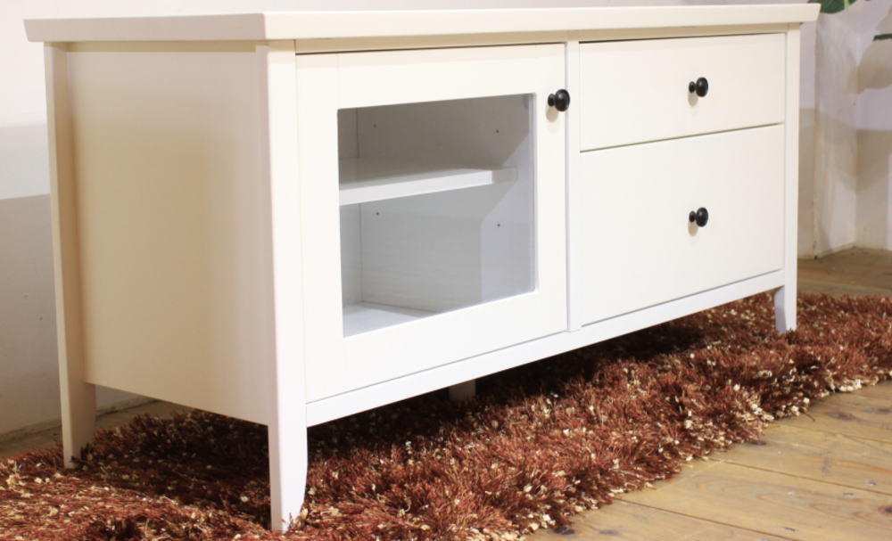 即決・現品限りの大特価・アウトレット展示品・未使用・１２０幅テレビボード・ホワイト系・ナチュラルで合わせやすいデザイン