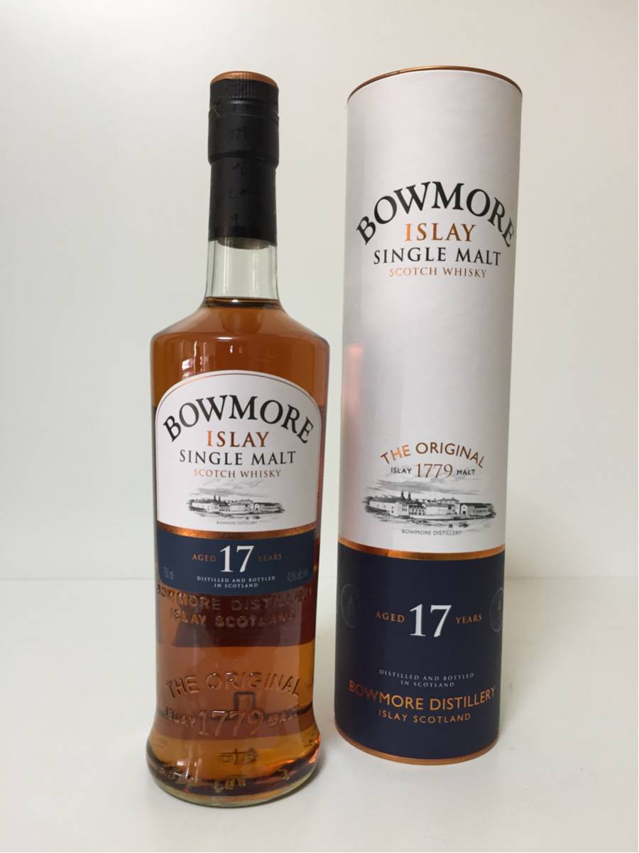 古酒 ボウモア BOWMORE 17年 スコッチ アイラ シングルモルト ウイスキー 750ml 43% 筒箱付 未開栓