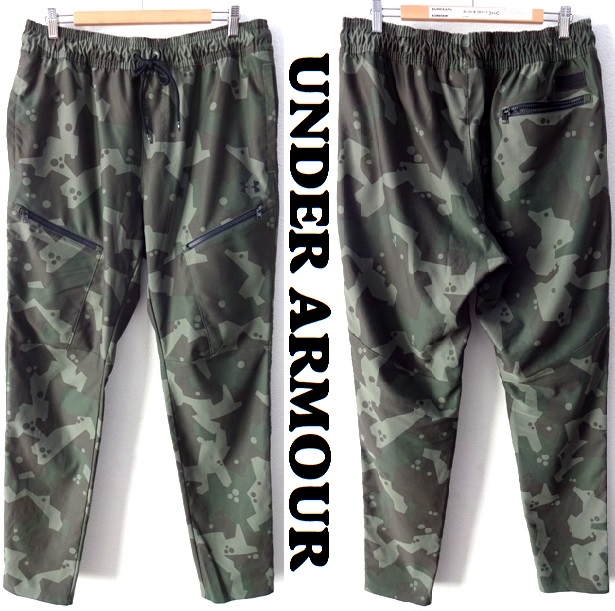着用１回の美品■UNDER ARMOUR：アンダーアーマー■迷彩柄■ストレッチ トレーニングパンツ■size 2XL■カモフラ■ジョグ ジョガー