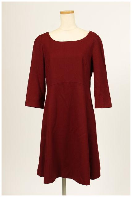 ストロベリーフィールズ　ウール混Aラインワンピース[LOPO38622]