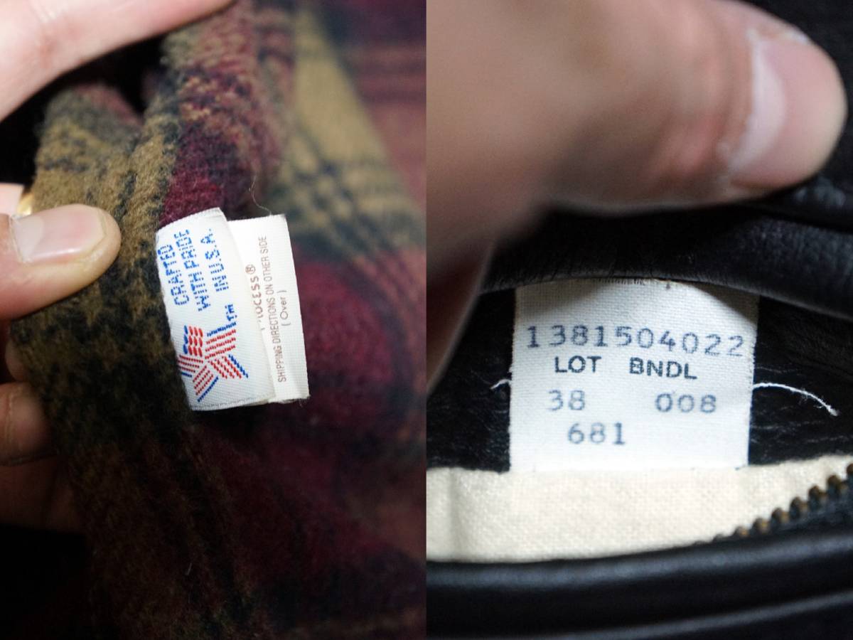 USA製 SCHOTT 681 襟付き シングルライダース 38 ネルライニング 