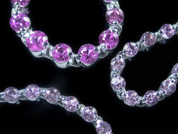 【送料無料zv】p0450 1円～★宝石の島★カメリア 豪華！煌びやか グラデーション天然サファイア 12.23ct！超高級ネックレス！！