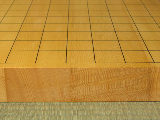 ▲日本産本榧柾目１．５寸卓上将棋盤▲駒台付/新品