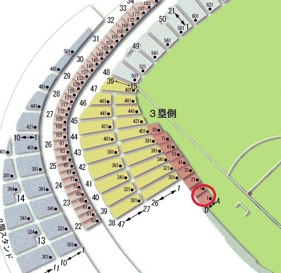 【２列／ホーム近】 11/19(日) アジアプロ野球チャンピオンシップ 決勝戦 3塁側 エキサイトシート ２枚