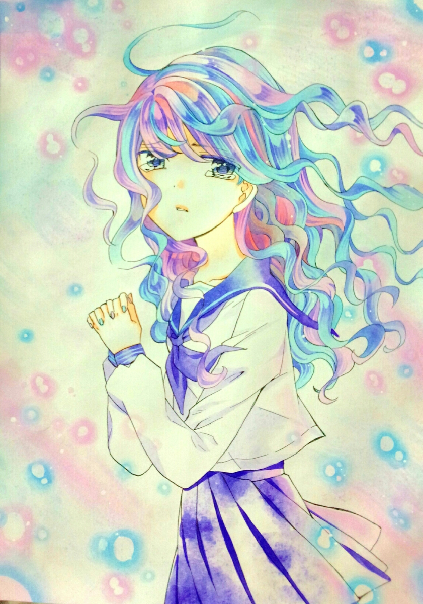 手描きイラスト オリジナル セーラー服 涙女の子 手描きイラスト 売買されたオークション情報 Yahooの商品情報をアーカイブ公開 オークファン Aucfan Com