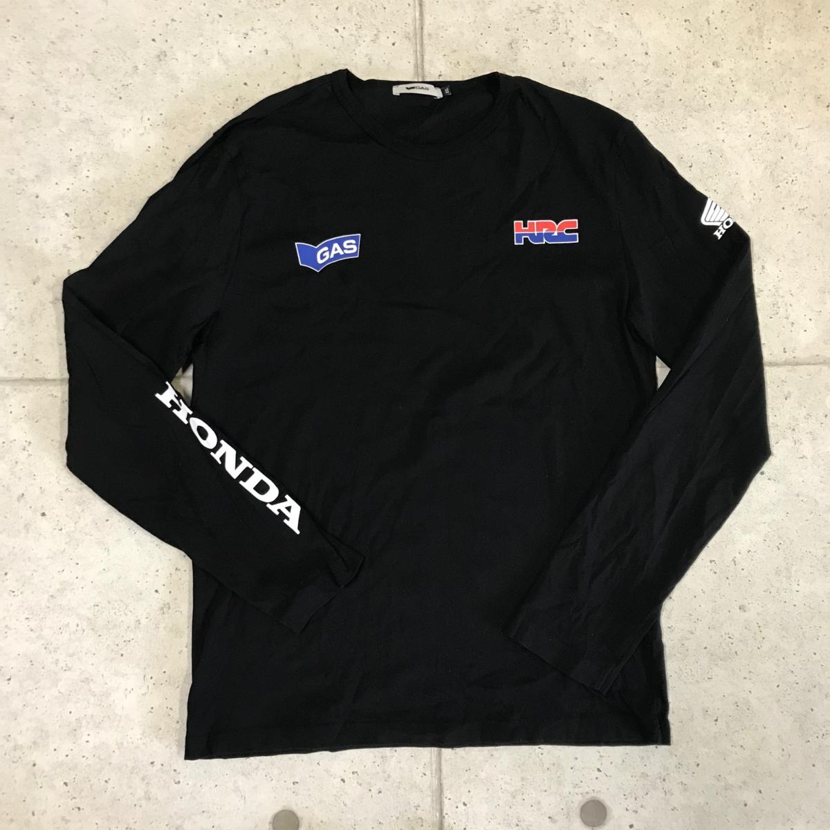 即決】GAS ガス ロングTシャツ ロンT HONDA コラボ 袖プリント サイズ