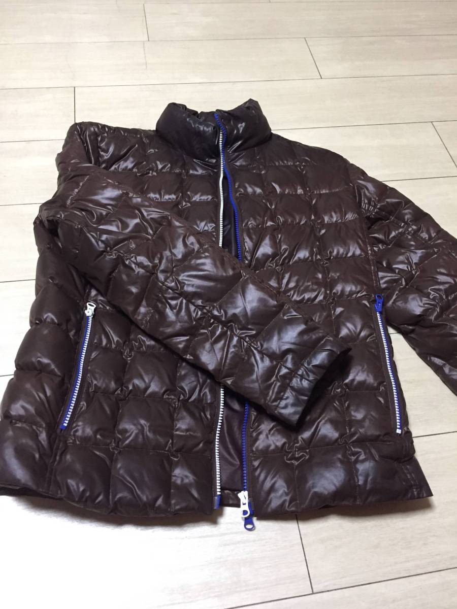 中古 美品 BEAMS ダウンジャケット サイズL 即決送料無料 メンズ ビームス ブラウン 薄手