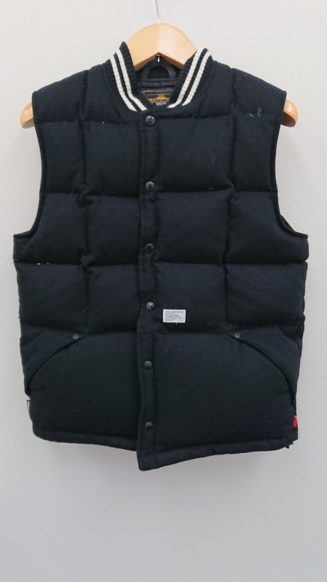 L美品 wtapsダブルタップス ウールダウンベスト ウインドストッパー