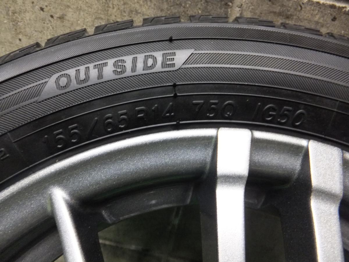 155⁄65R14 スタッドレス 極美品ホイール 美品☆ほぼ10分！スタッドレス 