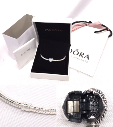 パンドラ PANDORA ブレスレット バングル ハート シルバー系
