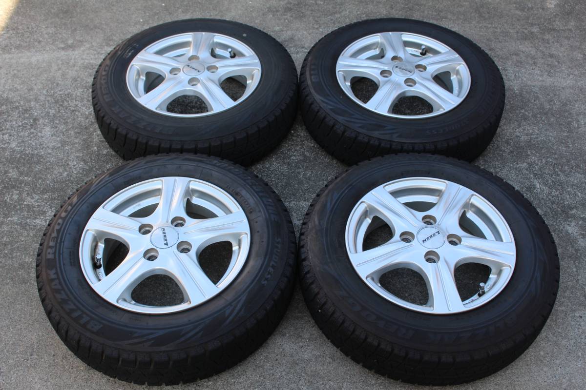 ☆145/80R13 13インチアルミホイールとスタッドレスタイヤ 4本 2013年 