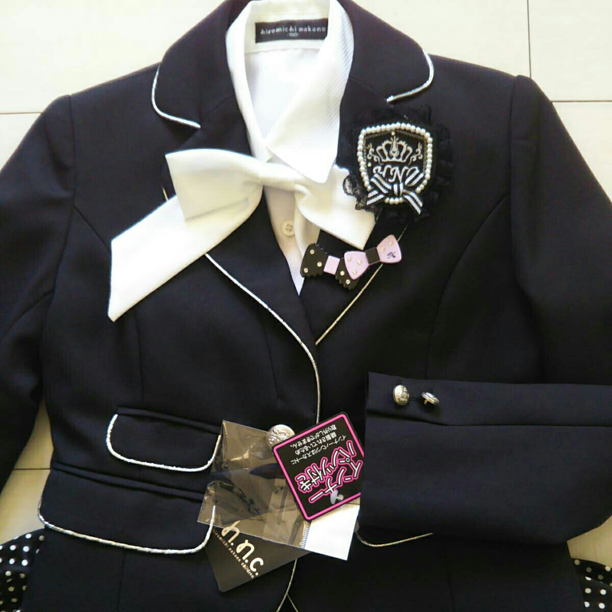 新品 ナカノヒロミチ スーツ フォーマル 150 女の子 入学式 卒服 結婚式 発表会
