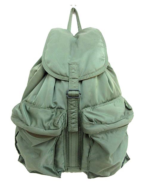 ポーター タンカー 巾着リュック バックパック ナイロン 緑 美品
