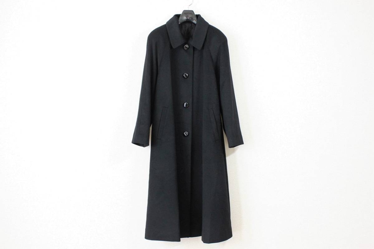 PALACE GARDEN カシミヤ フォックスファー ステンカラー コート 黒 