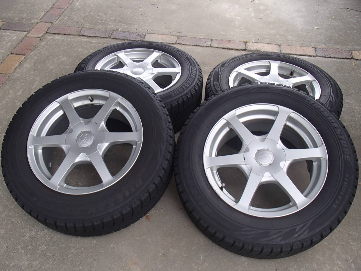 215/60R16　ブリザック　REVO-GZ　2015年製　16×7JJ　オフセット42　中古スタッドレス4本セット