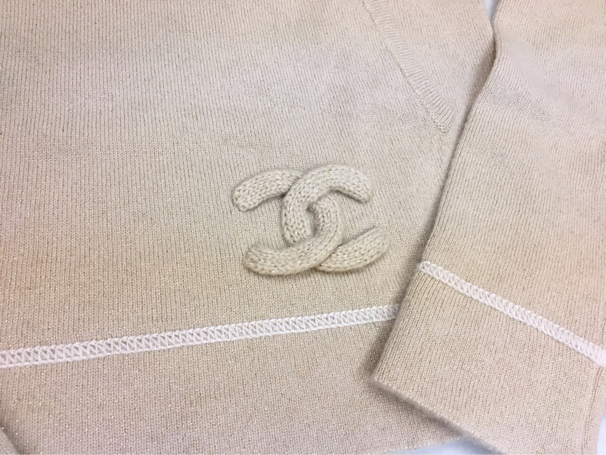 2回使用☆CHANELシャネル☆ココマーク カシミア ニット 34