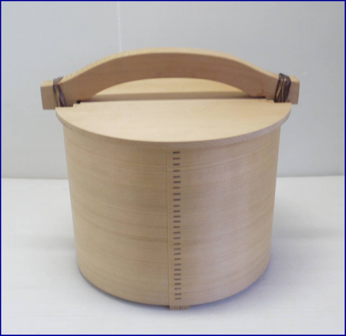 茶道具 曲物 - 水張桶 水屋道具 湯桶 割蓋付き 美品 綴