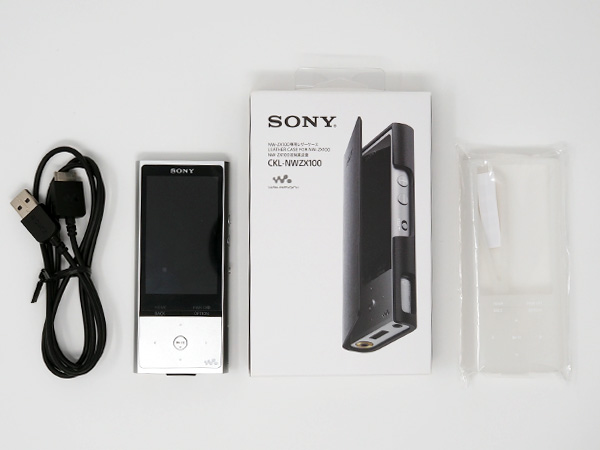 ■ソニー SONY ウォークマン ZXシリーズ 128GB NW-ZX100 シルバー 美品 ハイレゾ フィルム・シリコンケース・純正レザーケース付き_1