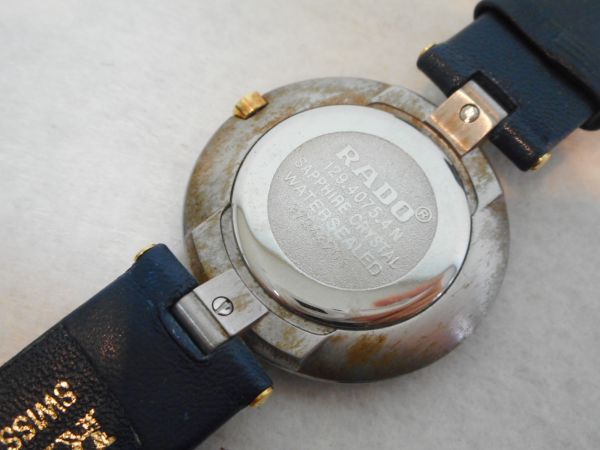 16)RADO ラドー フローレンス 腕時計 ネイビーゴールド 129.4074.4N