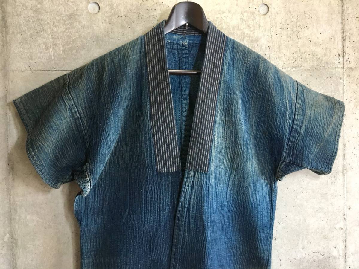 超希少《 Special !! / 素晴らしい刺し子 》【 明治期 藍染 襤褸 boro 