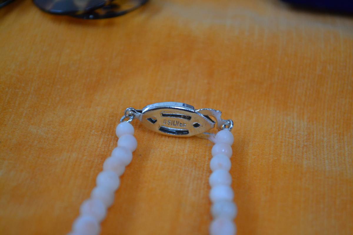 1円～ 珊瑚 帯留め 象牙 メノウ ネックレス まとめ ☆アクセサリー 24）アクセサリー　まとめて　ベッコウ・象牙・サンゴ・琥珀　計６ケ