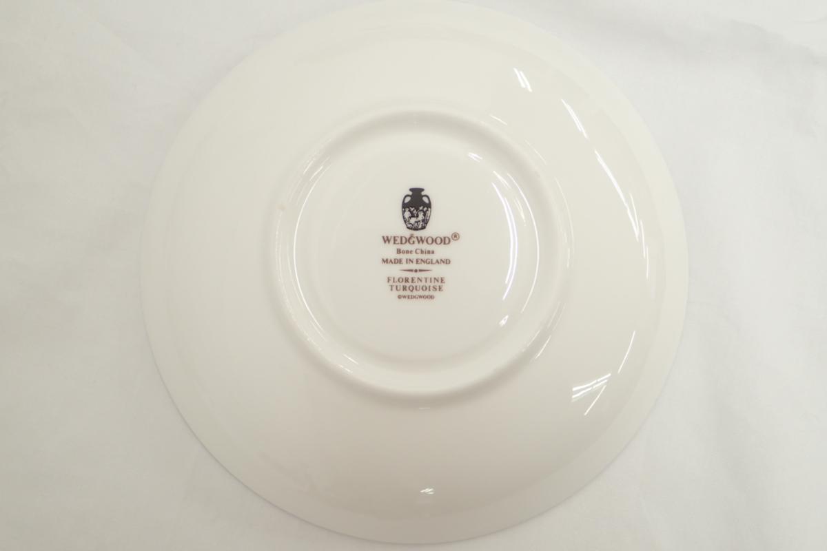 ウェッジウッド フロレンティーンターコイズ カップ&ソーサー6客 シュガーポット クリーマー WEDGWOOD 管TKY12052JG