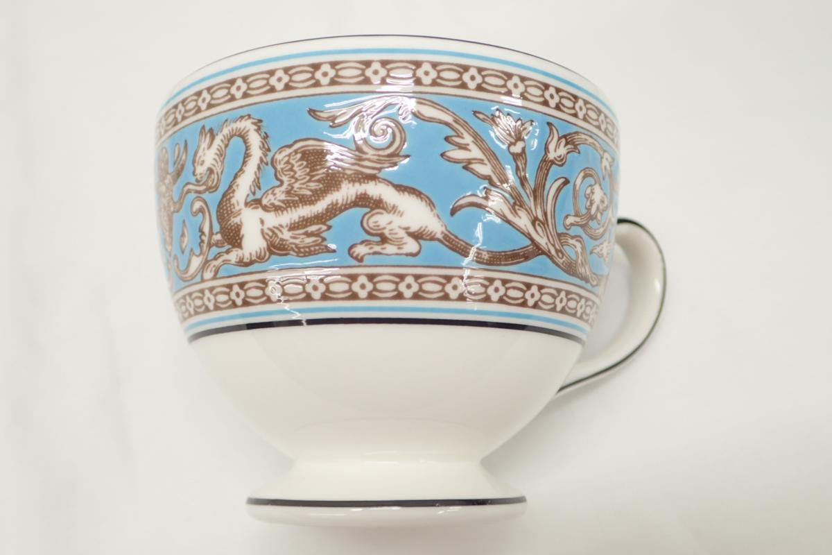 ウェッジウッド フロレンティーンターコイズ カップ&ソーサー6客 シュガーポット クリーマー WEDGWOOD 管TKY12052JG